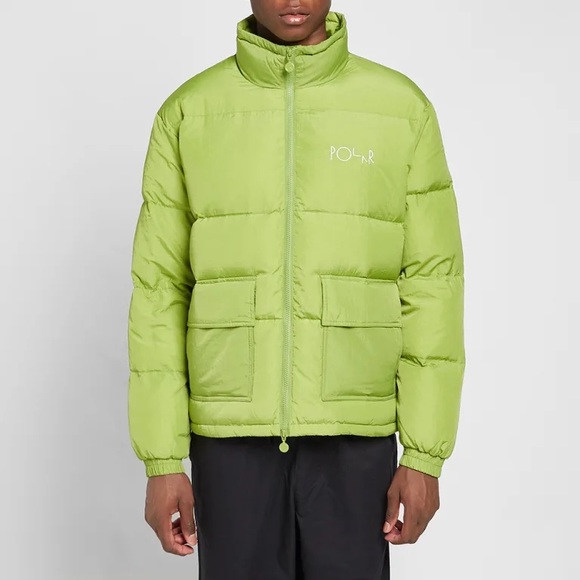 Polar Skate Co. Pocket Puffer Jacket // Parrot Green - Picture 5 of 16